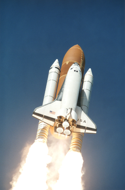 Space shuttle at launch